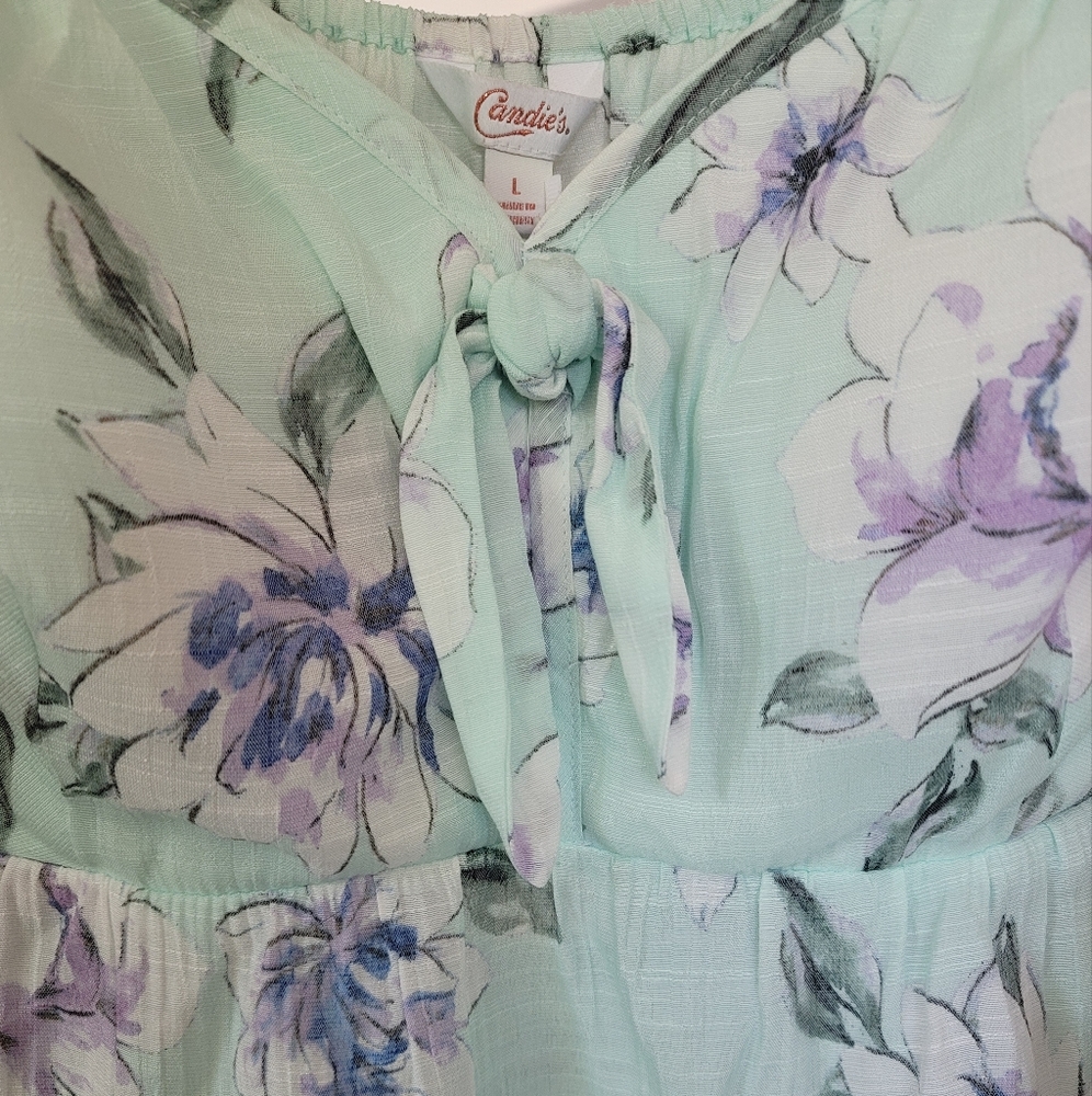 Floral Cottagecore Ruffle Cami Tank Blouse - Picture 5 of 6